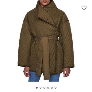 Frame Green Quilted Puffer Jacket